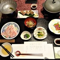 地元の食材を使った夕食