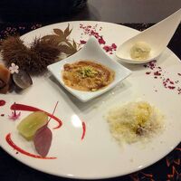 火を通したりんごは食べられないのでソースだけいただきました