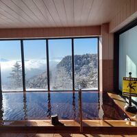 大浴場は温泉ではないものの、綺麗でとっても開放的。