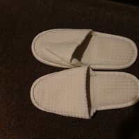 スリッパは、洗って再利用するタイプ