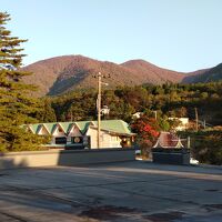 部屋のテラスからは鳴子峡の山々が一望