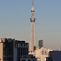 ズームしたスカイツリー。実際はもっと小さく見える