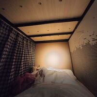 バンクベッドの中　快適です