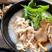 朝粥おいしい！