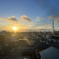 夕日です。これから食事会です