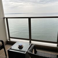 別府湾が目の前のテラス