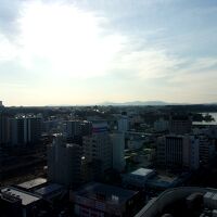 部屋から千波湖が眺められます。