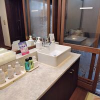 貸切風呂の洗面所