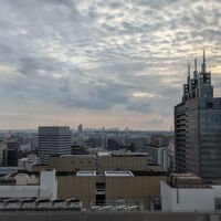 客室から。遠くに横浜みなとみらいのビル群が見えます