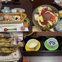 部屋食プランの夕食の様子。