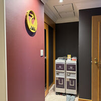 ＪＡＬの備品いっぱいの客室