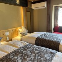 山小屋風のお部屋でした。