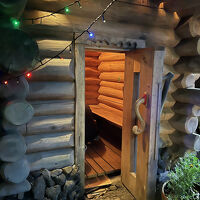 サウナはBBQエリアの隣