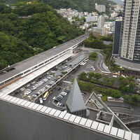 お部屋から新神戸の駅が見えました