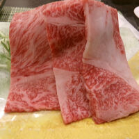 上等なしゃぶしゃぶの牛肉