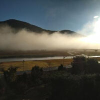 客室から千曲川