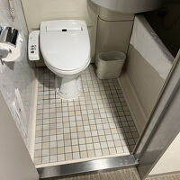 床がややさびしげなタイル張り、広さは普通かな。